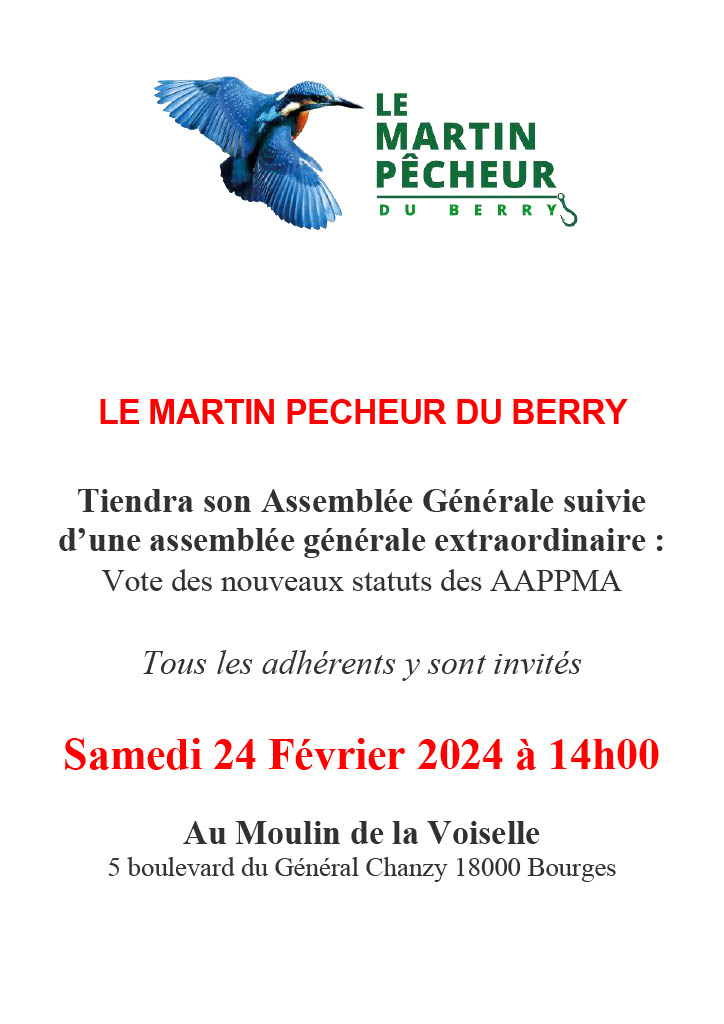Assemblée Générale du Martin Pêcheur du Berry