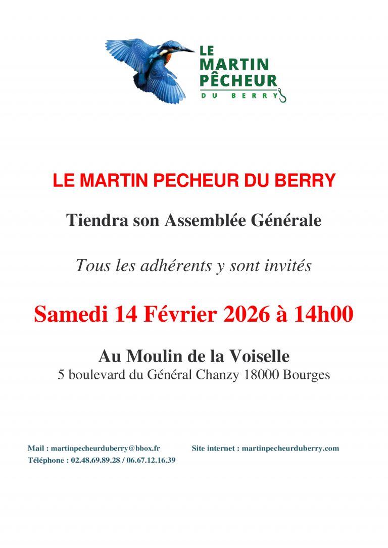 Assemblée Générale du Martin Pêcheur